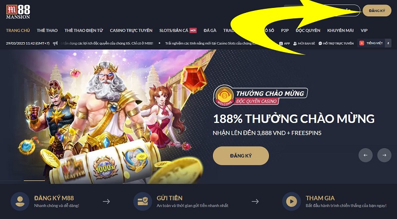 Hướng Dẫn Đăng Ký Và Đăng Nhập M88 Nhanh Chóng
